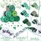 6 Rolls St. Patrick's Day Ribbon 2.5 Inch x 24 Yards Shamrocks Wired Edge Ribbon Green Clover Grosgrain Fabric Ribbons for St Patricks Day Gift Wrapping Wreath DIY Craft Hair Bow and Sewing